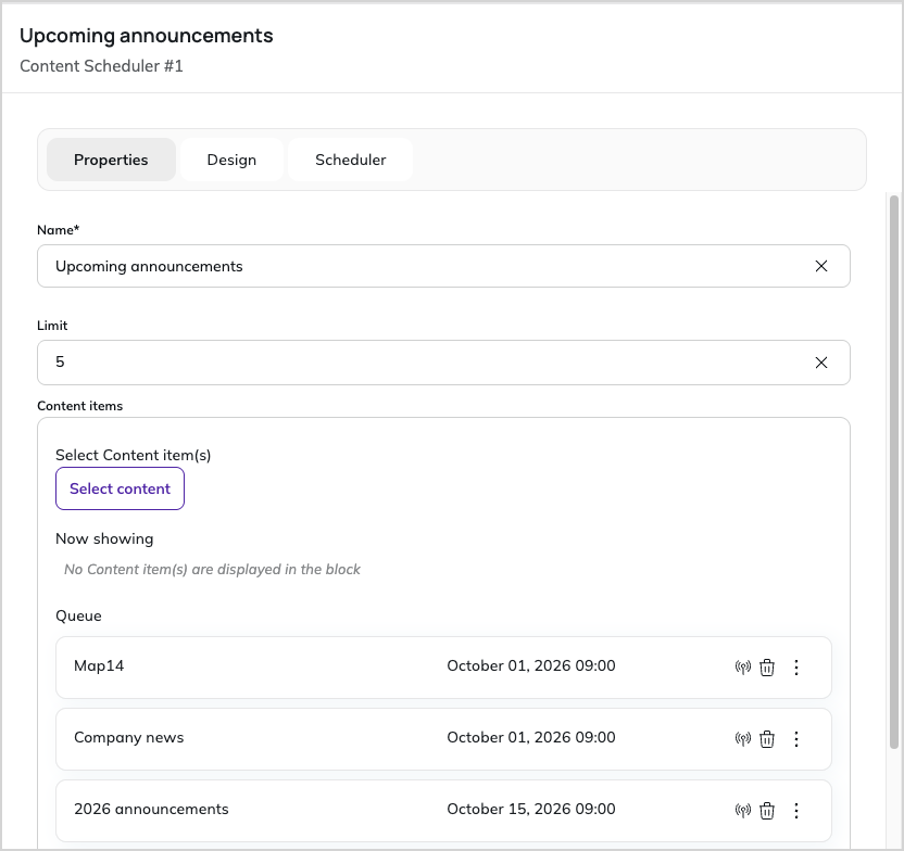 Content Scheduler