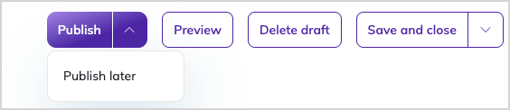 Publishing options