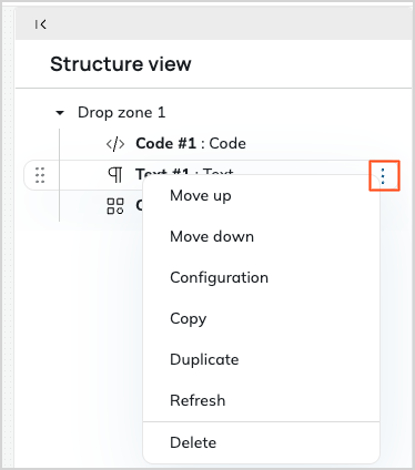 Structure view toolbox - reorder blocks