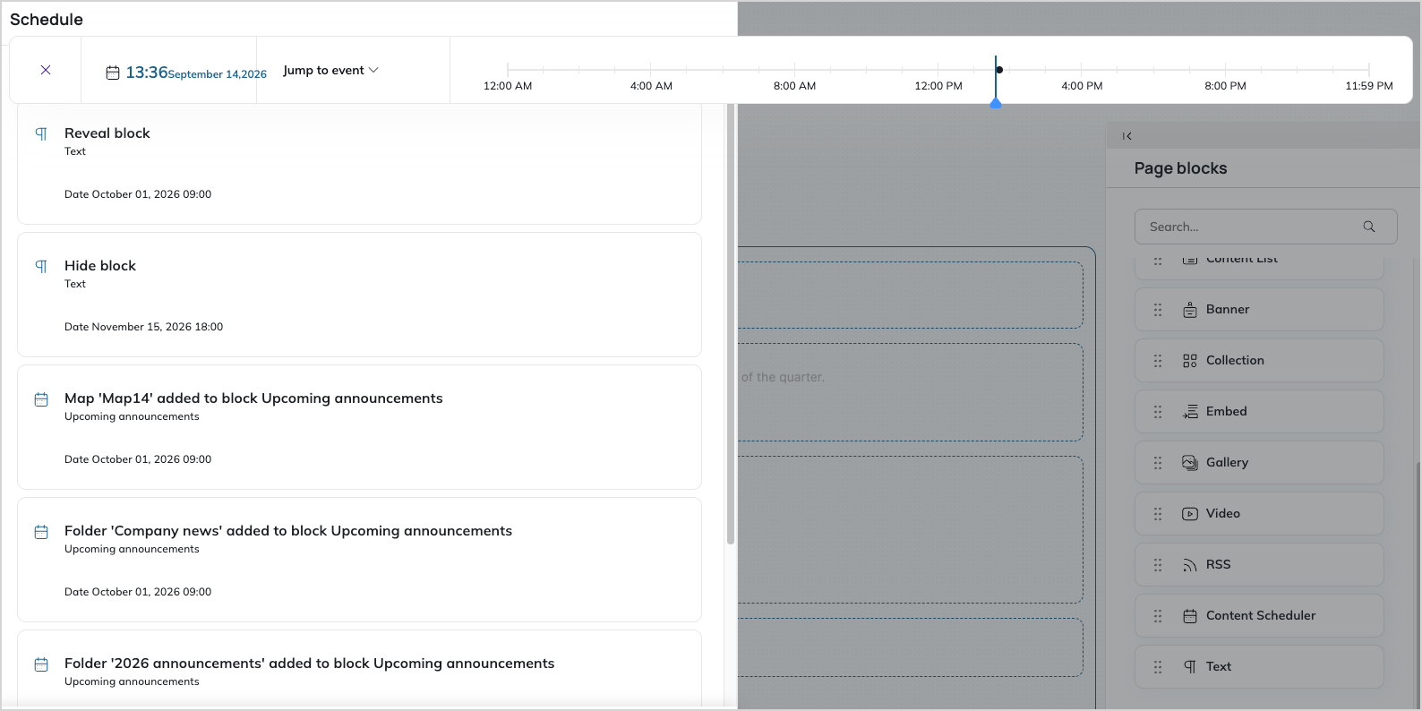 List of upcoming events in the timeline