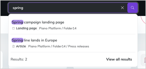 Suggestion drop-down
